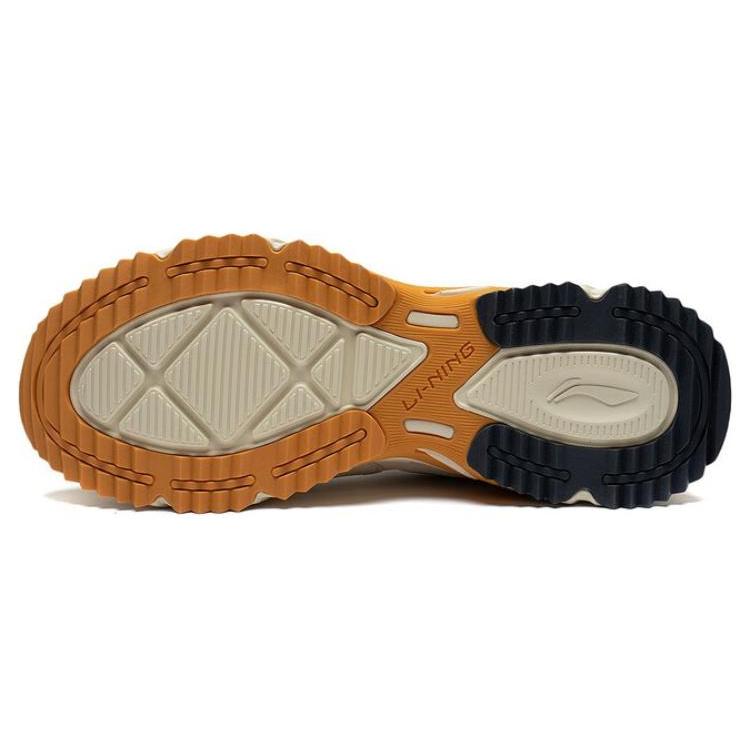 New LiNing Pick Up The Light Durable Breathable Low Top Running Shoes Men's Ecru ARXT005-1