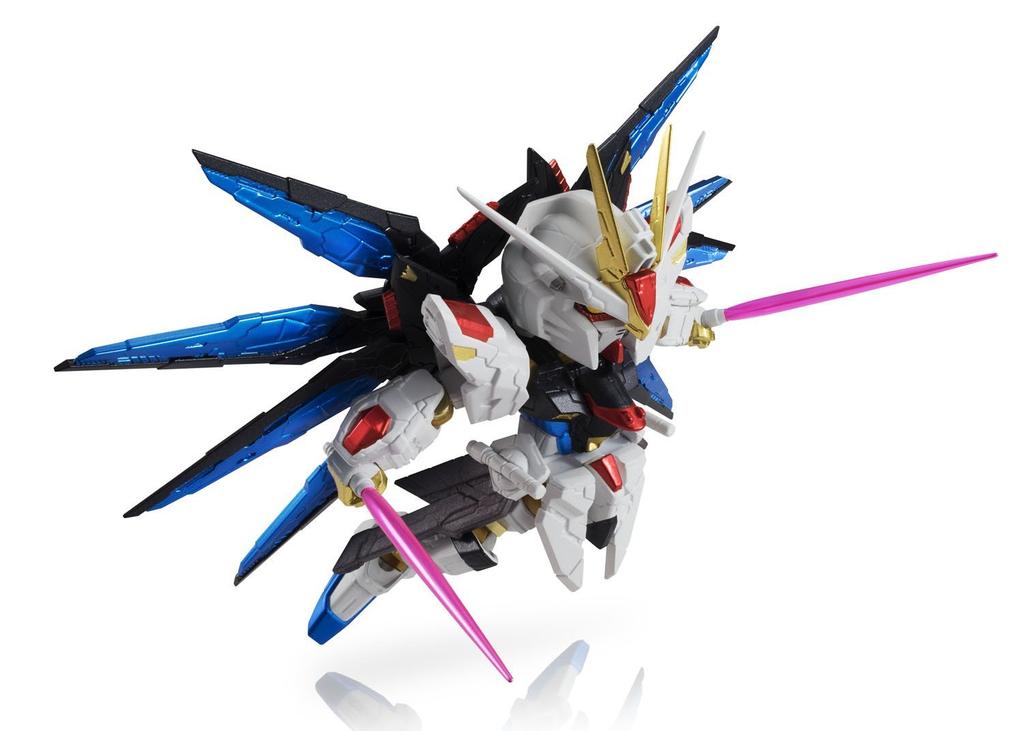 TAMASHII NATIONS NEXEDGE STYLE Mobile Suit Gundam SEED DESTINY Strike Freedom Gundam 80mm ABS PVC Painted Action Figure [MS UNIT] (RECOLOR Ver.)