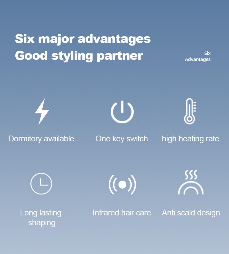 Multifunctional Fluffy Infrared Hair Straightener & Curling Comb