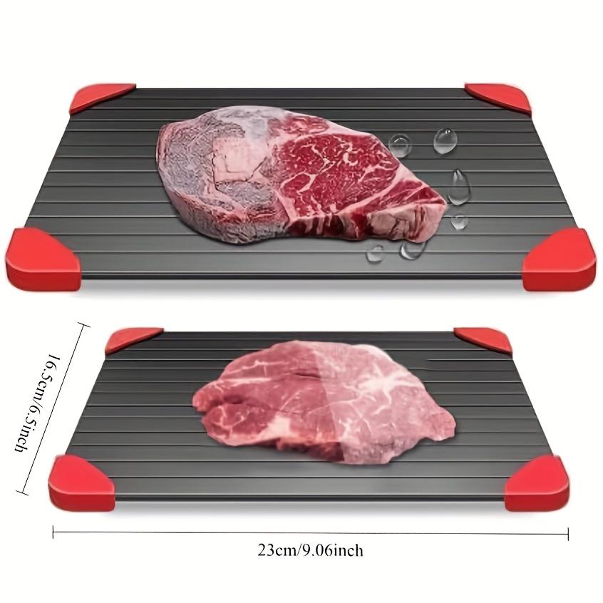 

Fast Magic Meat Defrosting Board - Rapid Aluminum Thawing Tray with Silicone Edges, Efficient Frozen Meat Defroster for Kitchen, Perfect for Quick & 9.06*6.5*0.08inch чёрный