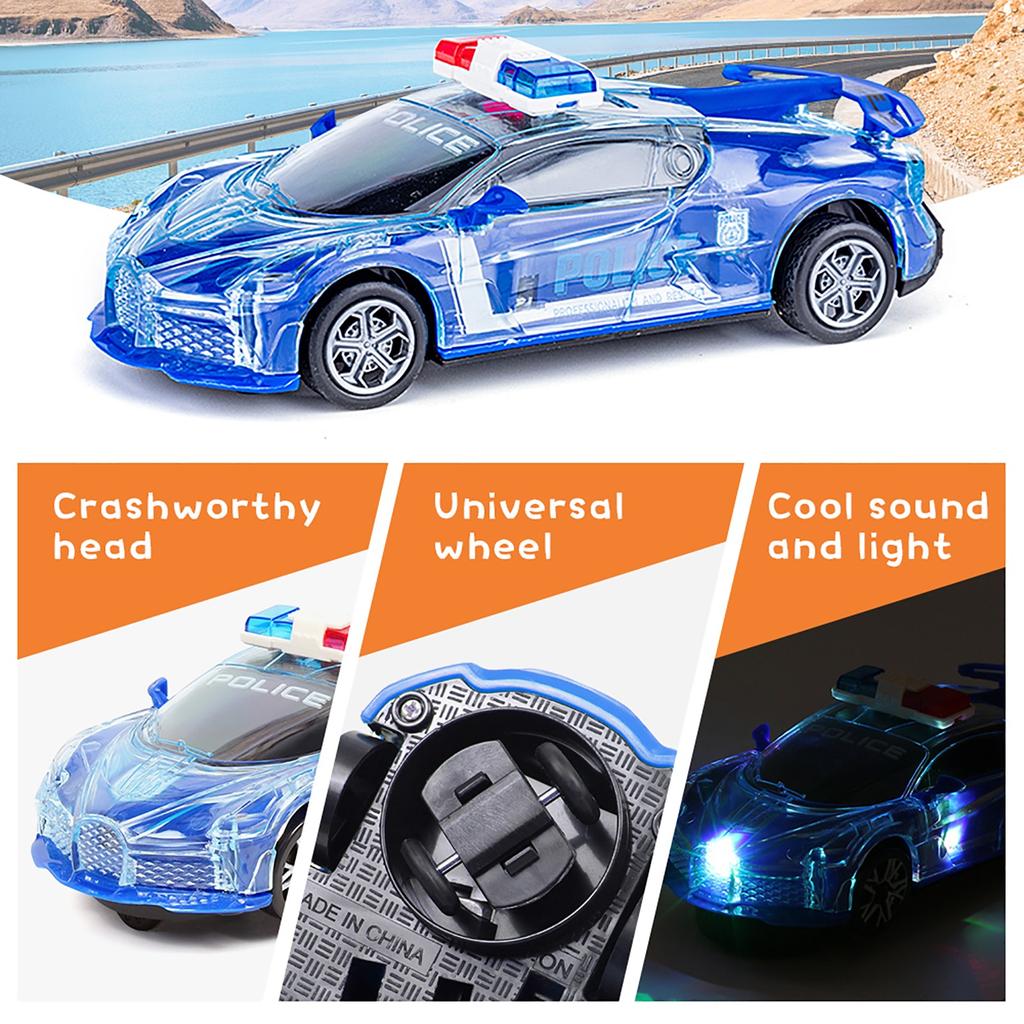 Light-Up Toy Cars For Kids Toddlers Boys Girls Age 2 3 4-6 Year Old 360° Rotation Car Electric Car With Bright Flashing 4D