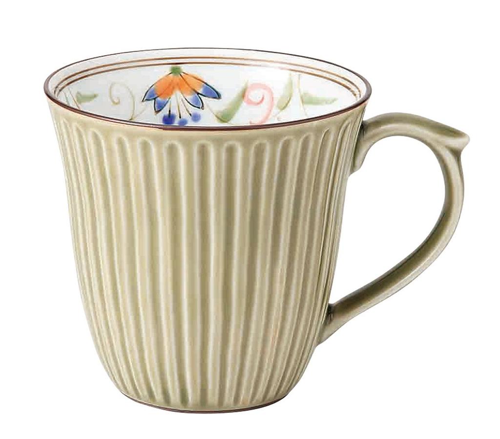Nishikai Toki Hasami Ware Stylish Floral Microwave and Dishwasher Birthday Gift for Made In Product Number 12743 Mug, Hasami-yaki, Lightweight, 250ml,