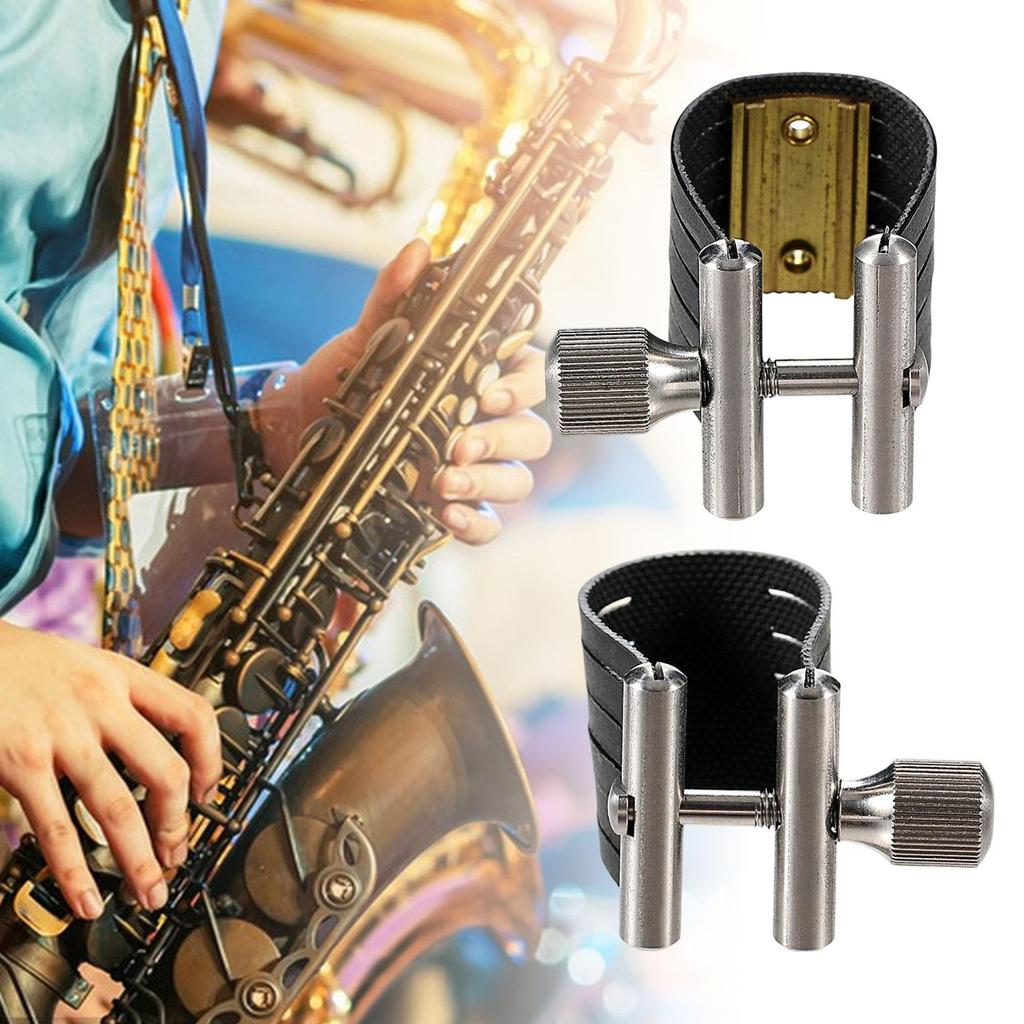 Sax Ligature Fastener,Portable,High Performance,Adjustment Sax Clamp Saxophone Fastener Clip Single Screw for Beginner Musicians