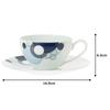 Noritake Cup Saucer both coffee and Frank Lloyd Wright Imperial Microwave Fine Porcelain & (for tea), 220cc, Blue, Safe, (Premium White), WT94989/1701