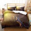 Four-piece Digital Printed Cartoon Steed Pegasus Polyester Sanded Sheets On the Bed
