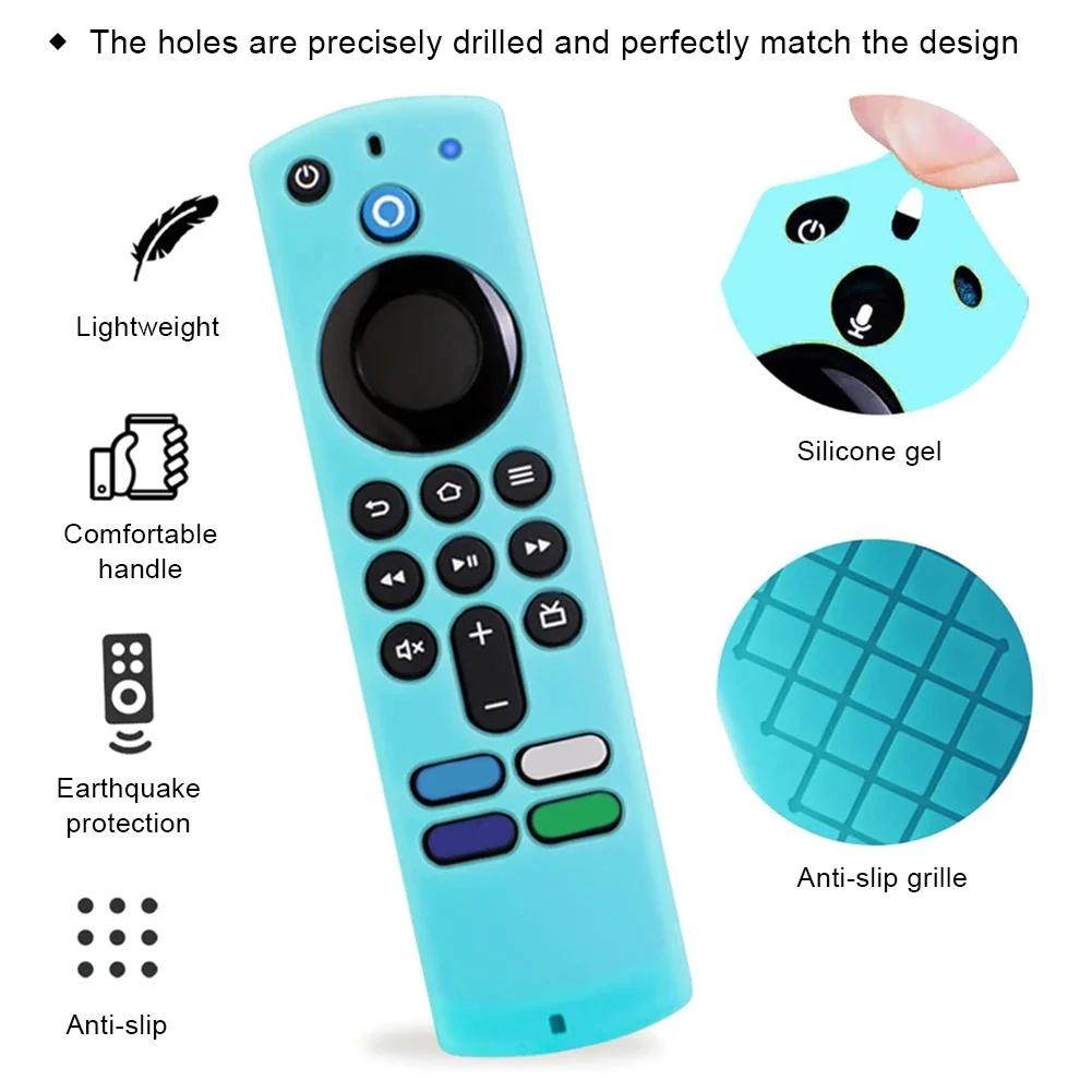 Lightweight Silicone Remote Case Luminous For Amazon Fire TV Stick (3rd Gen) L5B83G Replament Cover Shockproof Resistant