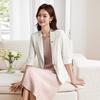 Women's Petite Pink Seven-Sleeve Blazer - Slimming, Versatile Suit Jacket for Spring/Autumn 2025