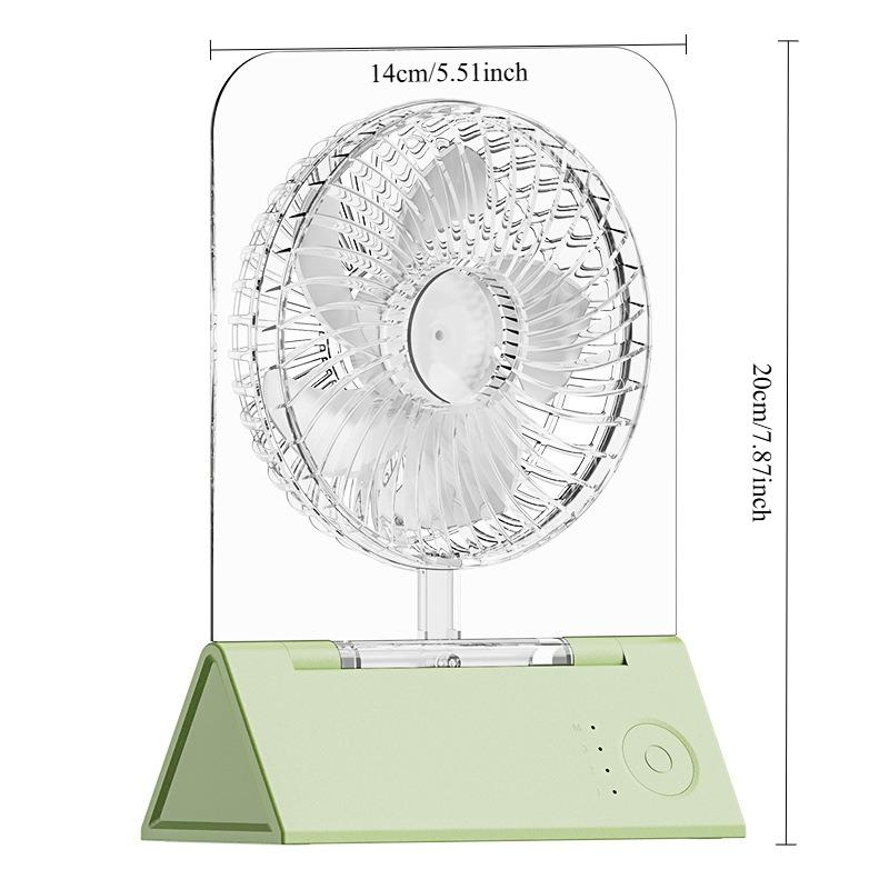 Mini 3000mah Portable Folding Fan Office 4 Speeds Quiet Desk Table Personal Fan Magnetic Base Fans USB