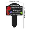 1pc Garden Memorial Stake for Mom/Dad/Brother/Mom and Dad/Husband/Wife and Other Relatives, Flower Butterfly Theme for Cemetery