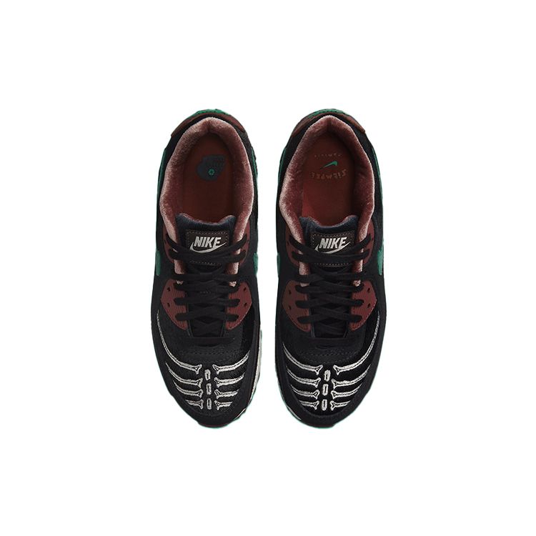 Nike Damen Air Max 90 SE Siempre Familia Schwarz Segel Samt Braun Grün Rauschen Retro Laufen Lifestyle Freizeit Sneaker DO2154-010