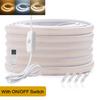 5V USB COB Neon LED Strip with Touch Dimmer/Switch 320LEDs/M IP68 Warm Natural White Flexible Rope Light Cabinet Room Decor 1-5M
