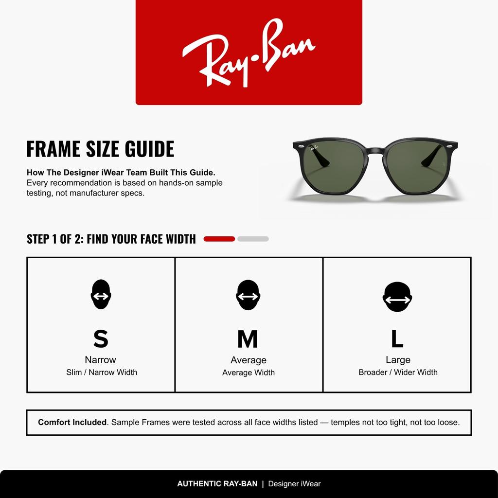 Sunglasses 0RB4306F BLACK Japan 54 Asian Fit Ray-Ban 601/71 (FREE Size)