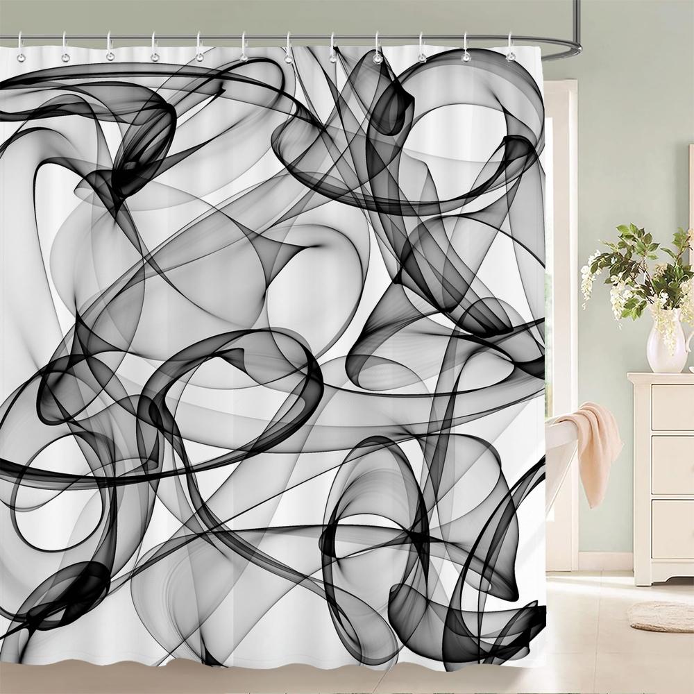 3d Bathroom Curtains Colorful Geometry Shower Curtains Waterproof Fabric With 12 Hooks Home Decor Washable Bath Screen