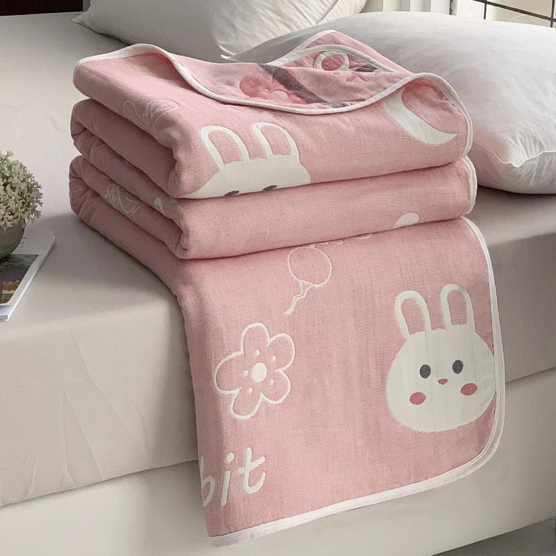 New Cotton Six-layer Yarn Xia Liang Quilt Pure Cotton Towel Quilt Empty Blanket Nap Blanket Gauze Blanket