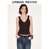 UR Women's Textured V-Neck Short Knit Top