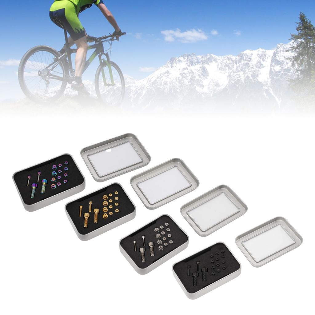 Mountain Bike Brake Lever Screw Kit Ti Alloy Brake Handle Lever Fastener Adjusting Screws with Washe