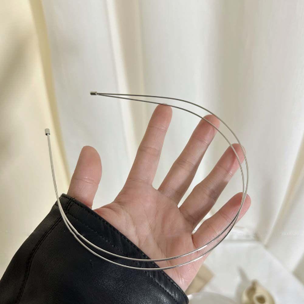 Silver Retro Gold Head Hoop Thin Metal Hair Hoop Gifts Double Root Hair Bands  Girls