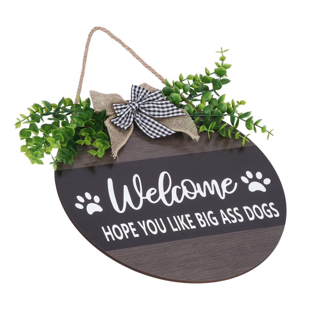 Willkommensschild Rustikaler Holztürhänger Bauernhaus Haustür Veranda Dekorationen für Zuhause Restaurant