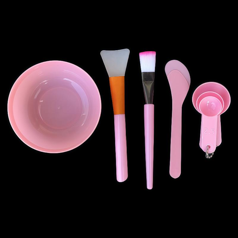 7Pcs Diy Facemask Mixing Tool Kit Face Mask Mixing Bowl Set Facial Mask Bowl Stick Spatula Silicone Soft Face Brushes Spoons