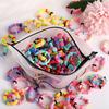 100Pcs/bag High Elasticity Hair Rope Candy Color Bamboo Joint Hair Ring for Kids Girls