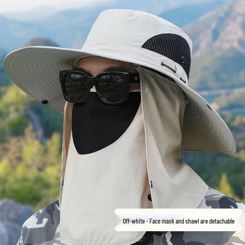 

XIN SHENG XIANG Мужская уличная съемная водонепроницаемая шляпа от солнца, закрывающая все лицо