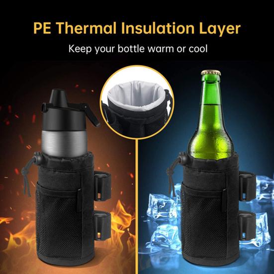 Bike Wheelchair Baby Cart Cup Holder Water Bottle Waterproof Drink Bag Pouch
