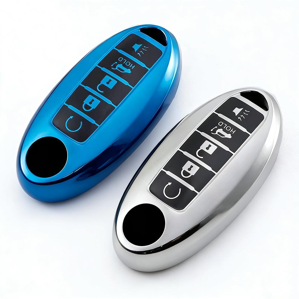 Car Key Case For Nissan Rogue Altima Maxima Sentra X Trail Patrol Murano Pathfinder Armada Versa 5 Buttons Tpu Cover Keychain