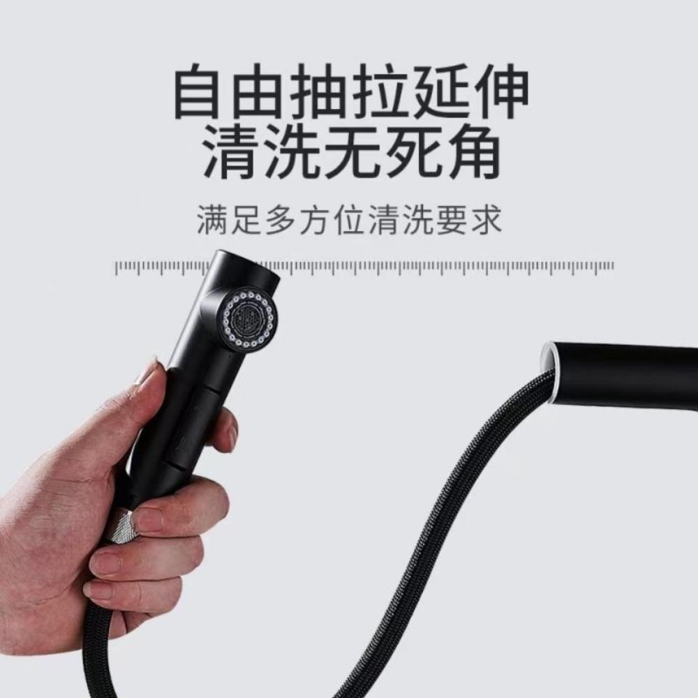304 Stainless Steel Pull-out Faucet Wire Drawing Process Hot and Cold Water Tank Vegetable Washing Basin Telescopic Faucet