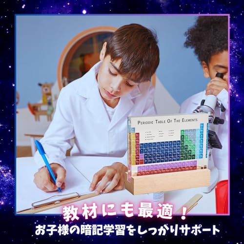 CAWKAY Periodic Table of Elements, Element Encyclopedia, Element Specimen, Acrylic, Transparent, Desktop Study Tool, School Supplies, Interior Decor,