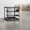 10U Open Frame Network Rack, 585 mm Depth, Wall Mounted or Floor Standing Server Rack, Heavy Duty 4 Post, with Vented Shelves & Mounting Hardware,
