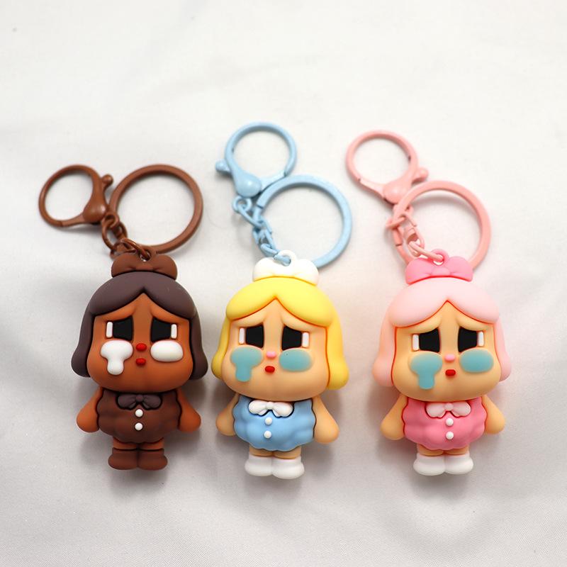 Crying Baby Keychain Pendant Three-dimensional Cute Girl Schoolbag Pendant Pendant Couple Car Key Chain Cartoon