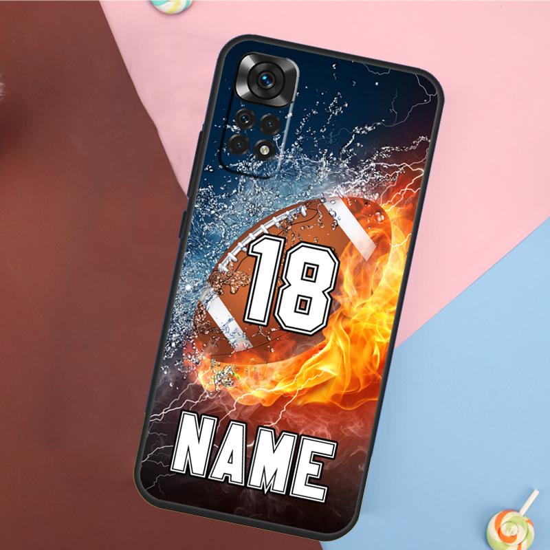 PERSONALIZED NUMBER Hockey BASKETBALL Case For Xiaomi Redmi Note 11 Pro 11S 8 9 12 10 Pro 10S 9S Redmi 10 12C 9C 10C Back Cover