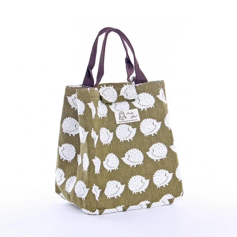Kawaii Portable Thermal Bag Women Children's School Thermal Insulated Lunch Box Tote Food Small Cooler Bag Pouch