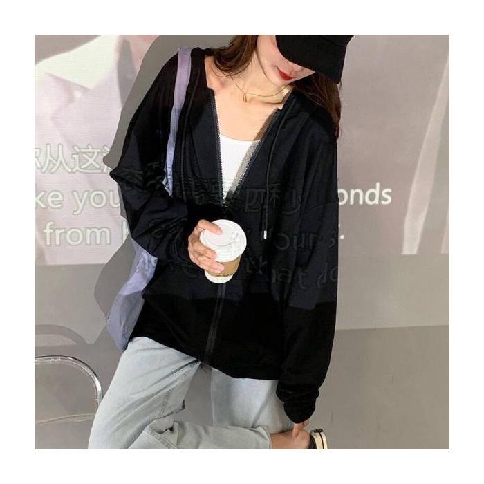 Women's Trendy 2025 Spring & Autumn Loose Zipper Long Sleeve Plus Size Cardigan Hoodie