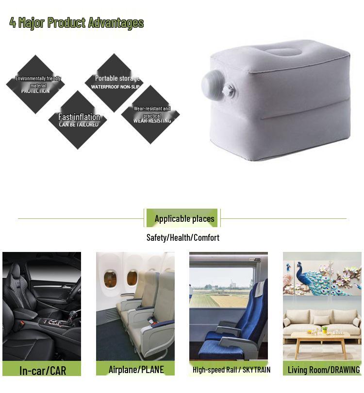 Two-Layer Portable Inflatable Footrest Mat for Yoga & Travel