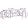 Outdoor Sofa Set with Cushions 7 pcs Natural and Black