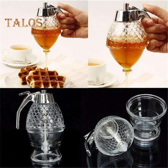 200ml Honey Drip Allfashionmall Transparent Dispenser Kitchen Juice Syrup Container Jar Pot