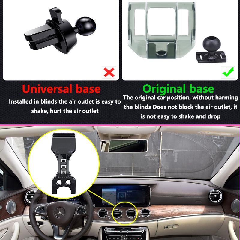 Car Mobile Phone Holder for Mercedes Benz E-Class W213 GPS Car Stand Bracket Rotatable Support E-Klasse E200 E250 E300 E220d AMG