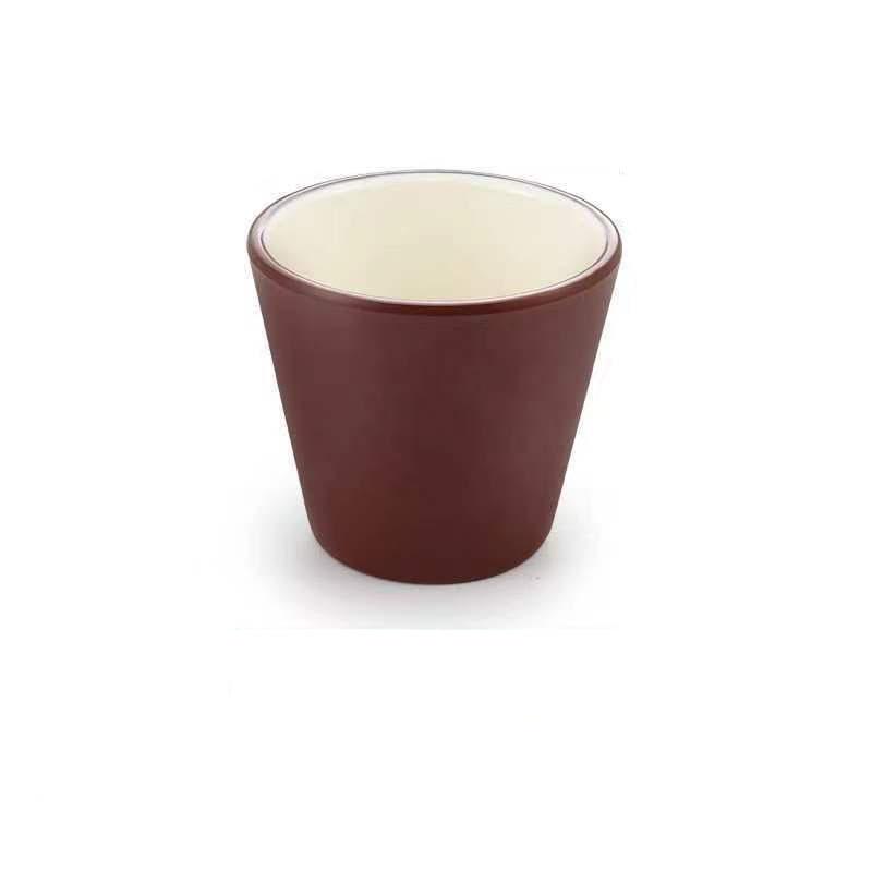 Dual-Color Melamine Tea Cup - Porcelain-Like Plastic Cup for Restaurants, Hot Pots, and Cafeterias
