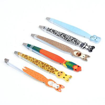 Cute Eyebrow Tweezers Animal Shapes Cartoon Animals Eyelash Curler Stainless Steel Multi-purpose Eye Brow Clips Women
