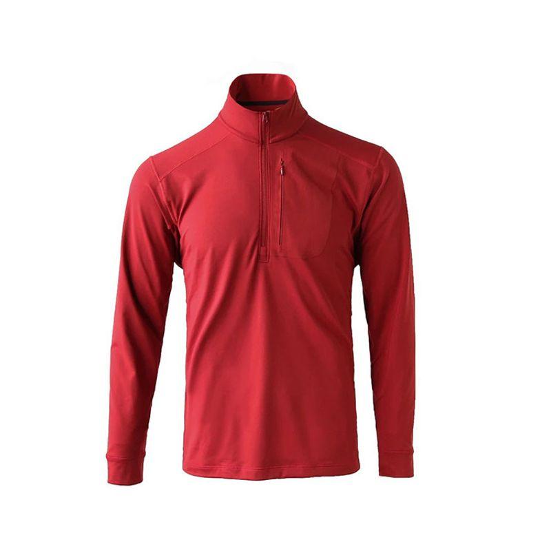 Niaojia Outdoor Quick-Drying Functional Sports Half Zipped Stand Collar Long Sleeves T-Shirt Men's 2024 New Arrival Export Export T-shirt