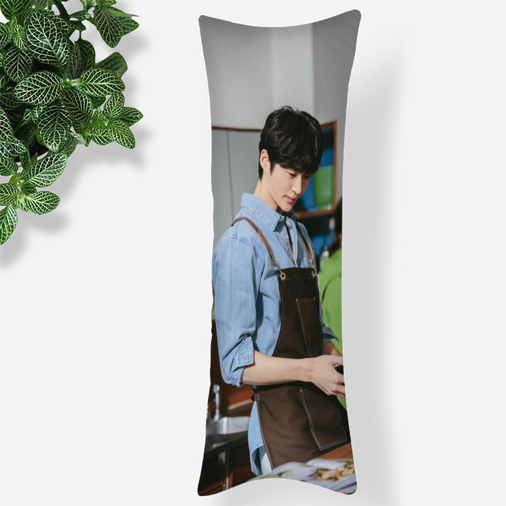Byeon Woo seok Kussensloop Bedrukt Satijnen Stof Kussenhoes Rechthoekig Rits Kawaii Body Cover Dropshipping WJY8.2 35x45cm