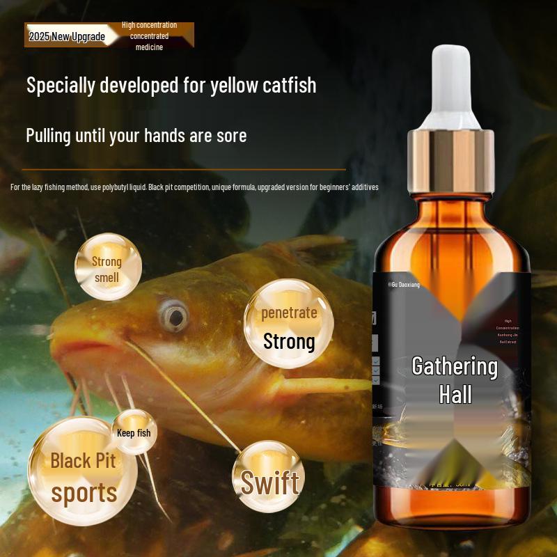 Gudao Xiangju Yitang 50ml Aditivo de Pesca de Alta Concentración para Peces de Agua Dulce: Carpa Crucian, Carpa de Hierba, Bagre Amarillo.