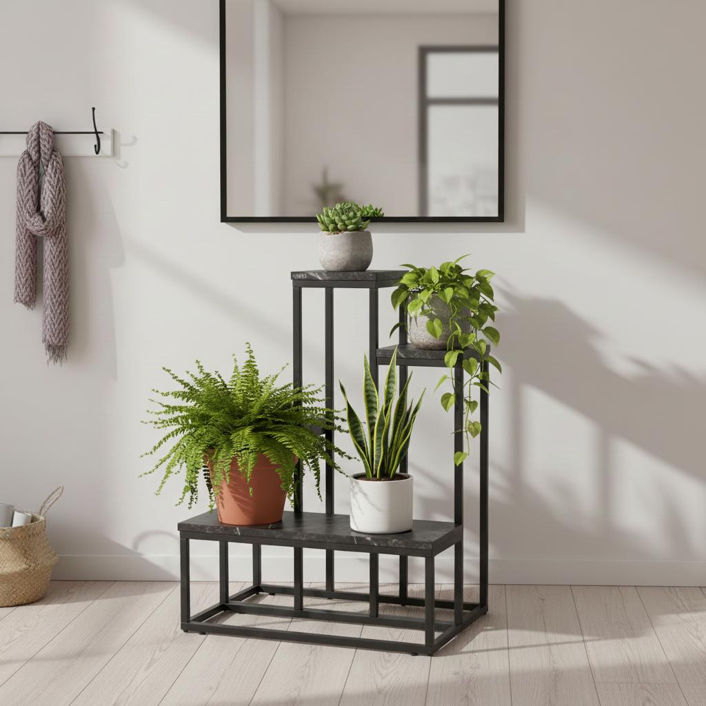 Metal Flower Stand, 6-tier, Metal Loft Plant Pots, Flower Rack