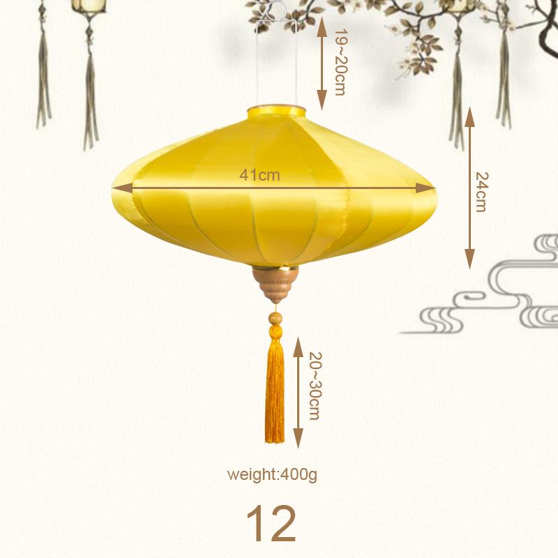 12/14inch Ancient Style Silk Cloth Vietnam Palace Lantern Waterproof Chinese Retro Mid Autumn Wedding Festival Decor Lanterns