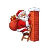 Cartoon Santa Switch Plate Wall Sticker Removable Self Adhesive No Damage Bedroom Living Room Decor