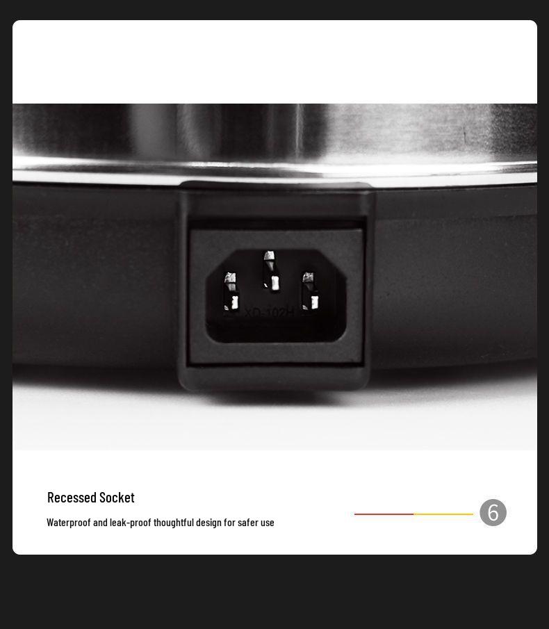 304 Stainless Steel Large Electric Kettle with Auto Power-Off & Keep Warm, Whistle Teapot for Household