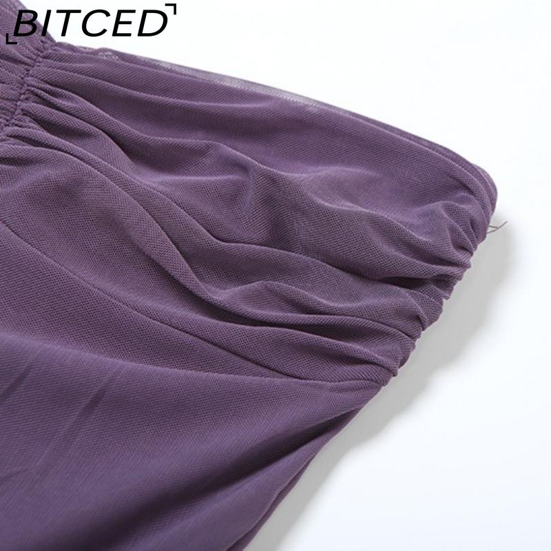 BITCED Fall/Winter Women's Solid-Color Slim-Fit Streetwear Off-the-Shoulder Strapless Dress
