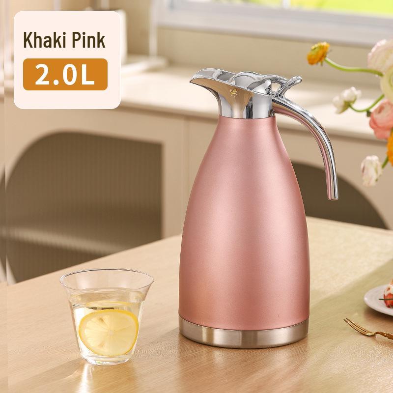 European Style 304 Stainless Steel Vacuum Insulated Flask, Large Capacity Hot Water Bottle, Double Layer Coffee Pot