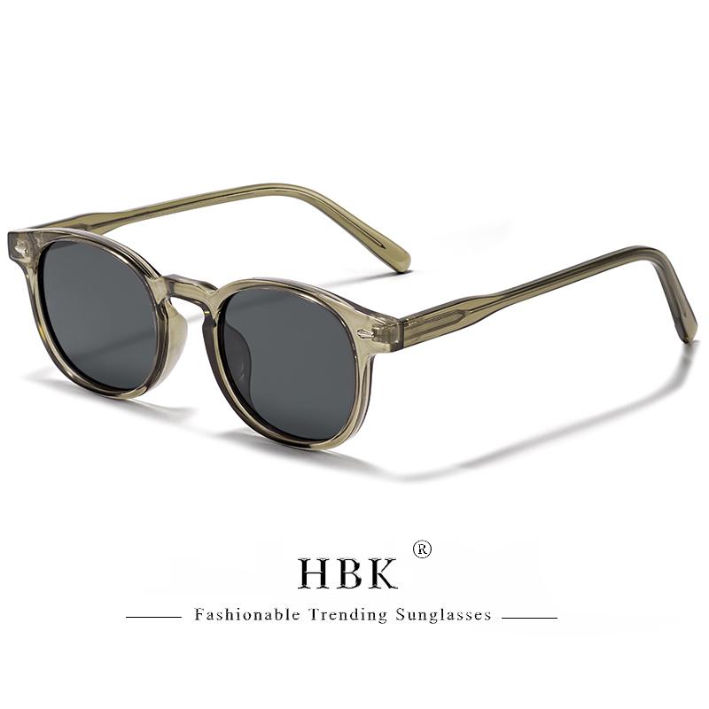HBK Retro Men's Fashion Polarized Sunglasses High-Quality Tr-90 Frame Vintage Sun Glasses Women's Travel Party Eyeglasses